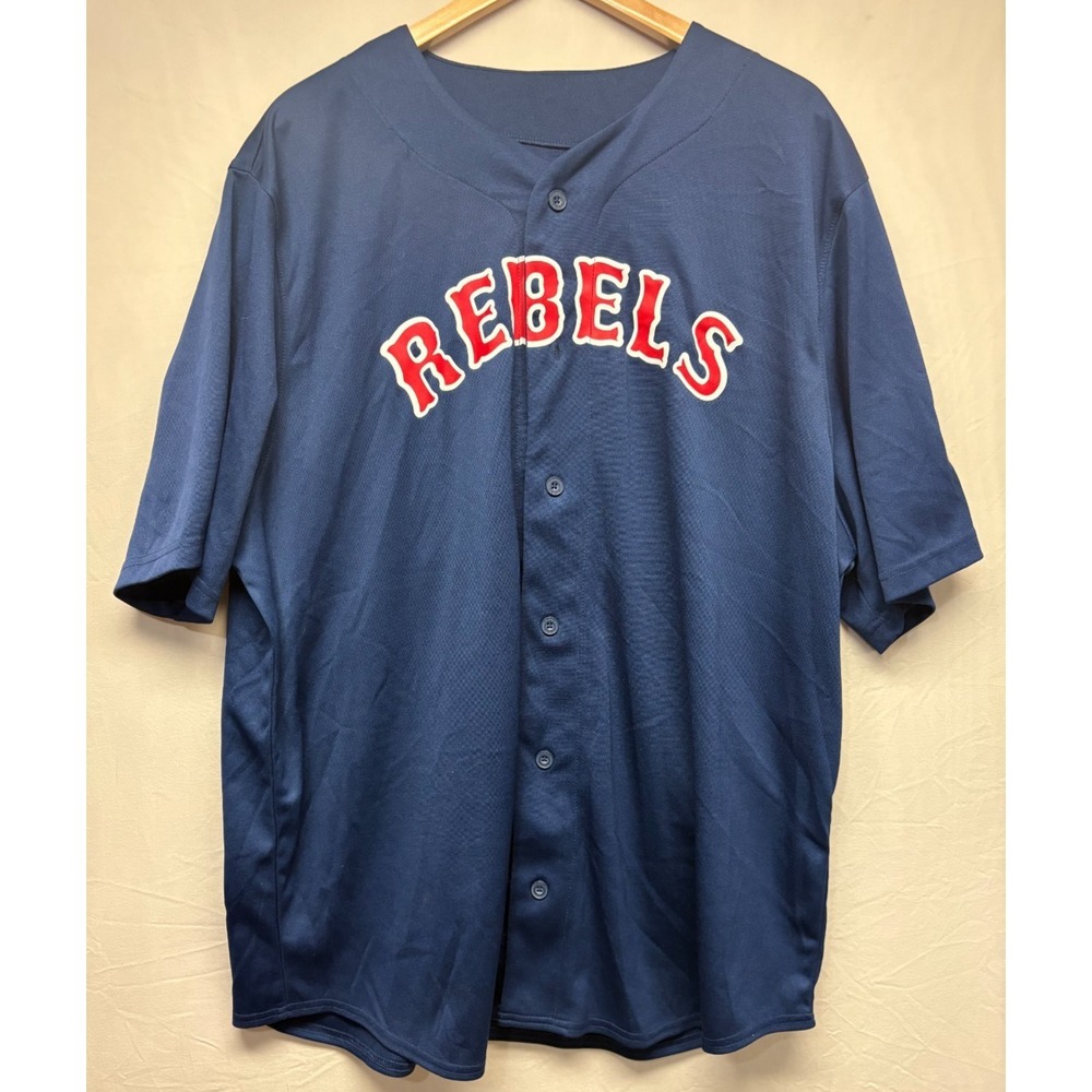 Star Wars Rebels Baseball Jersey Mens Navy Blue‎ Skywalker #77 Button Front 2X